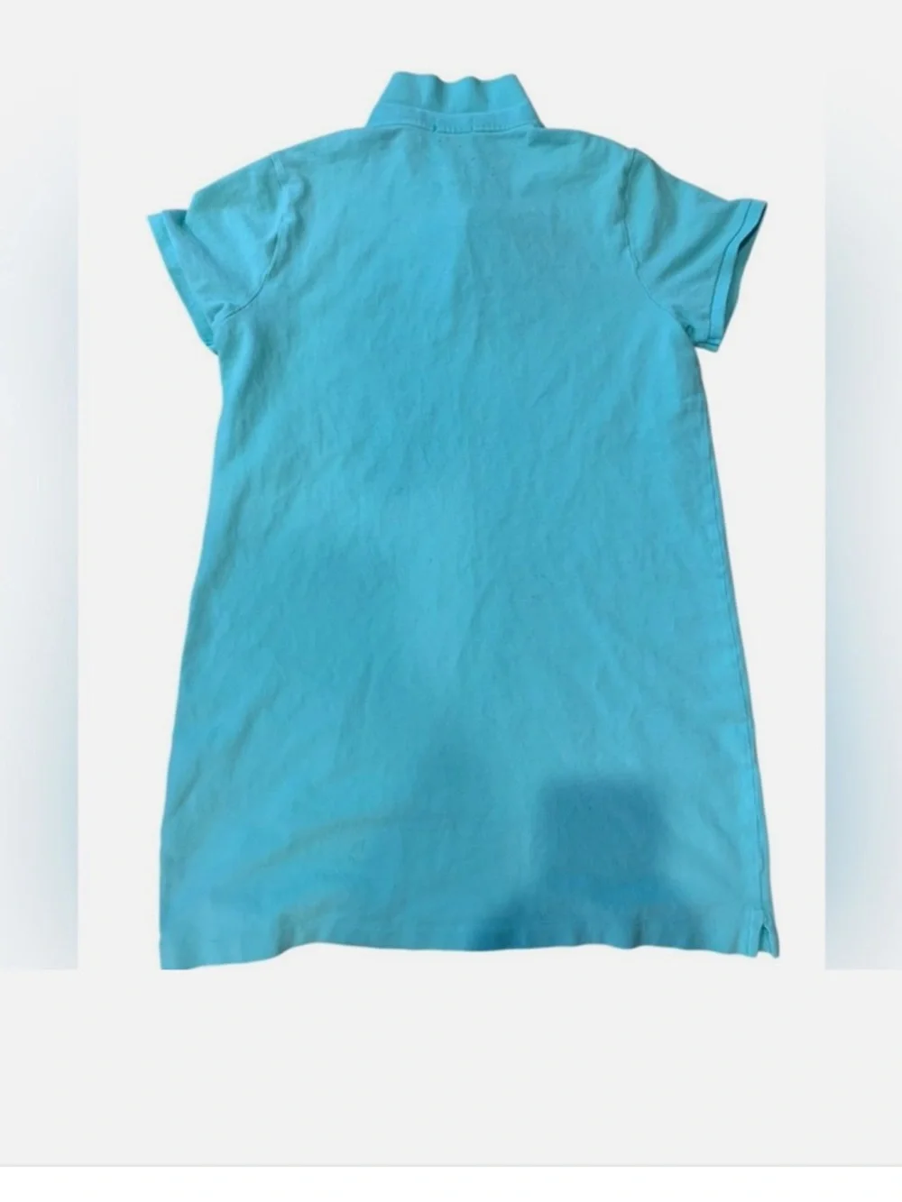 Ralph Lauren mesh mini Dress Turquoise Polo size L Preppy